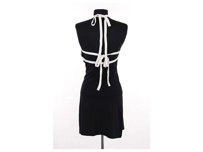 Vestido Courreges de algodón negro - vista 4