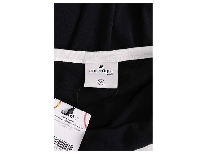 Vestido Courreges de algodón negro - vista 5