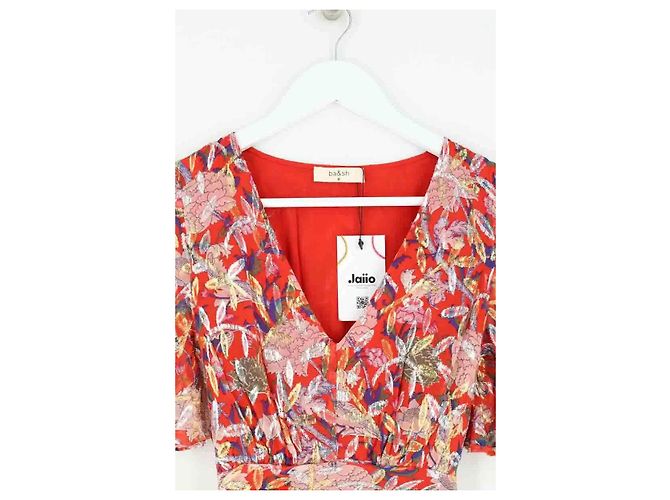 Ba&Sh Kleid aus roter Seide - Ansicht 2