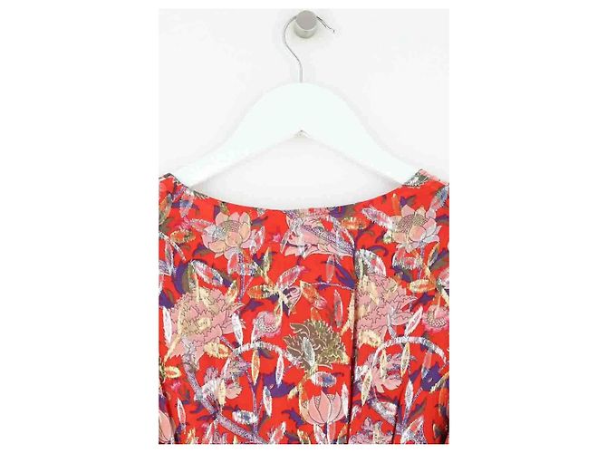 Ba&Sh Kleid aus roter Seide - Ansicht 4