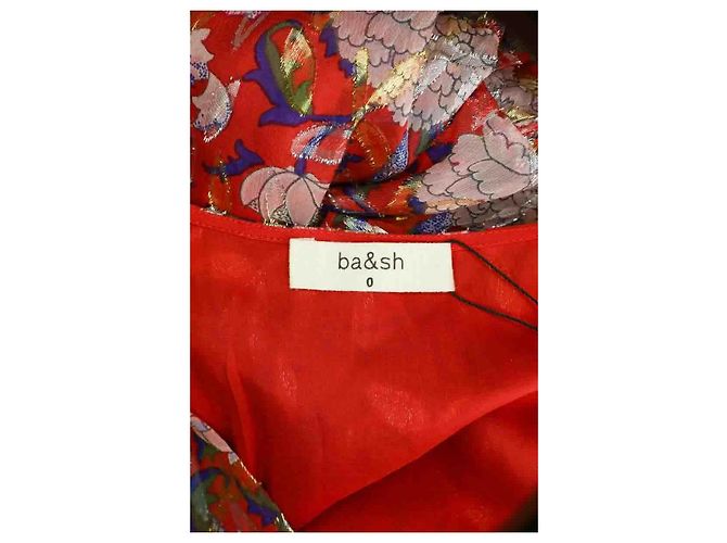 Ba&Sh Kleid aus roter Seide - Ansicht 5