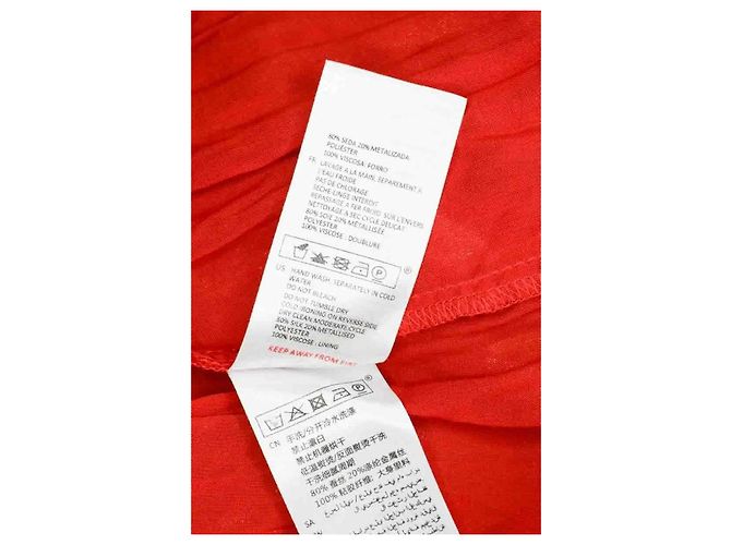 Ba&Sh Kleid aus roter Seide - Ansicht 6