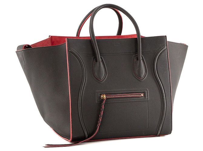 Céline CELINE - Borsa Luggage Phantom Celine in pelle grana grigia - vista 2
