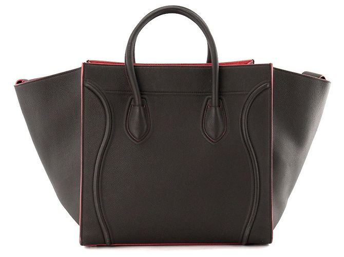 Céline CELINE - Borsa Luggage Phantom Celine in pelle grana grigia - vista 3