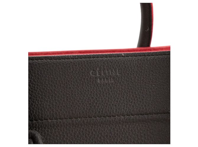 Céline CELINE - Borsa Luggage Phantom Celine in pelle grana grigia - vista 5
