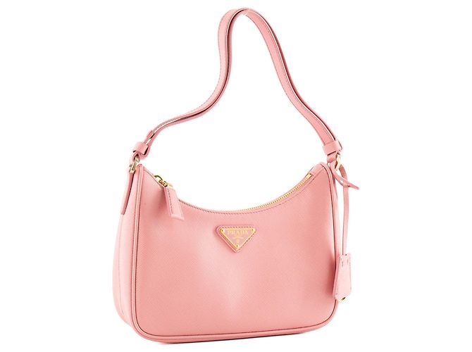PRADA - Borsa a tracolla Re-Edition 2005 Mini Prada in pelle saffiano rosa - vista 2