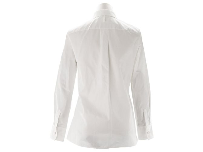 HERMÈS - Camicia Micro Hermès in twill di cotone (T36) - vista 2