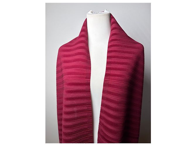 Vintage Issey Miyake Pleats Please Plissettato Wrap c. Mid-2010s Burgundy - vista 12
