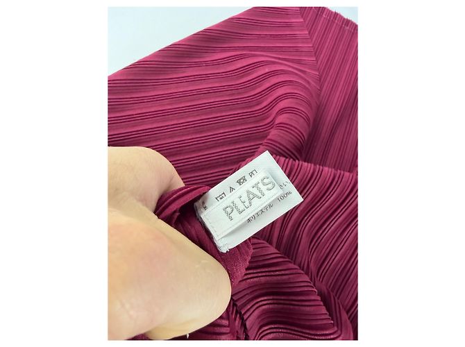 Vintage Issey Miyake Pleats Please Plissettato Wrap c. Mid-2010s Burgundy - vista 6
