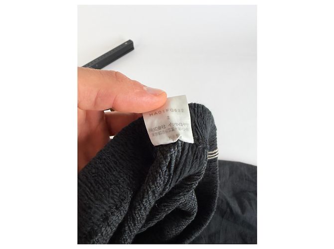 Gonna Maxi Vintage Issey Miyake Black Cream M - vista 10