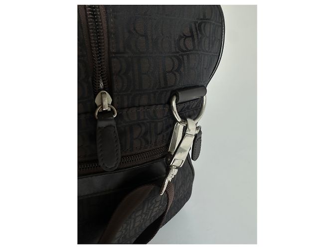 Vintage Balmain BB Monogram Canvas Duffle Bag Ende 1990s Dark Brown - Ansicht 11
