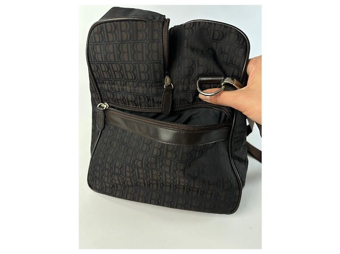 Vintage Balmain BB Monogram Canvas Duffle Bag Ende 1990s Dark Brown - Ansicht 14