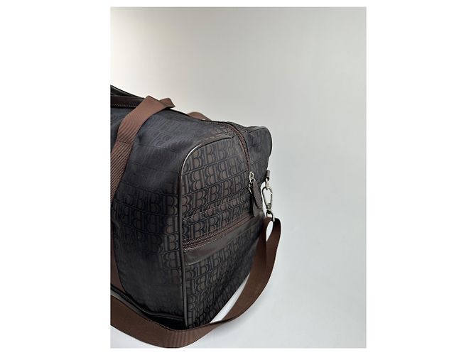 Vintage Balmain BB Monogram Canvas Duffle Bag Ende 1990s Dark Brown - Ansicht 4