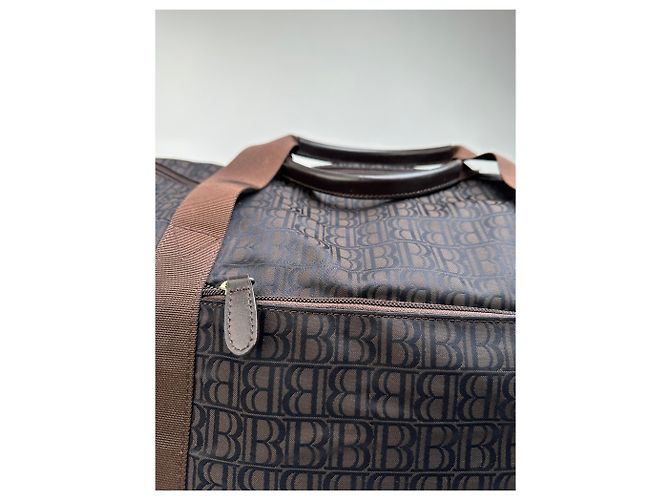 Vintage Balmain BB Monogram Canvas Duffle Bag Ende 1990s Dark Brown - Ansicht 9