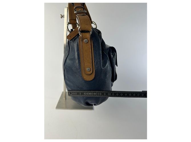 Sac à main structuré Vintage Marni avec poignée, fin 2000s, Navy - vue 10