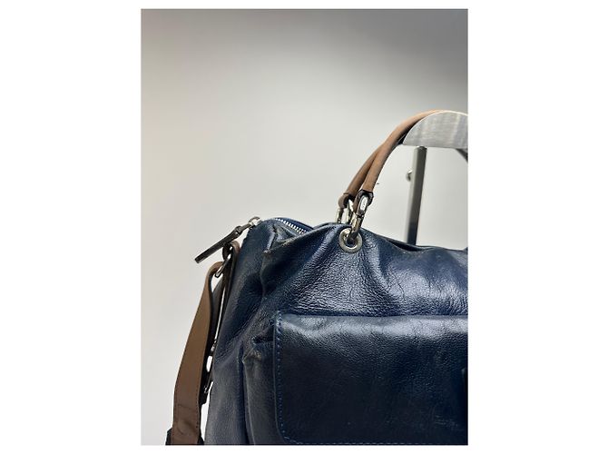 Sac à main structuré Vintage Marni avec poignée, fin 2000s, Navy - vue 2