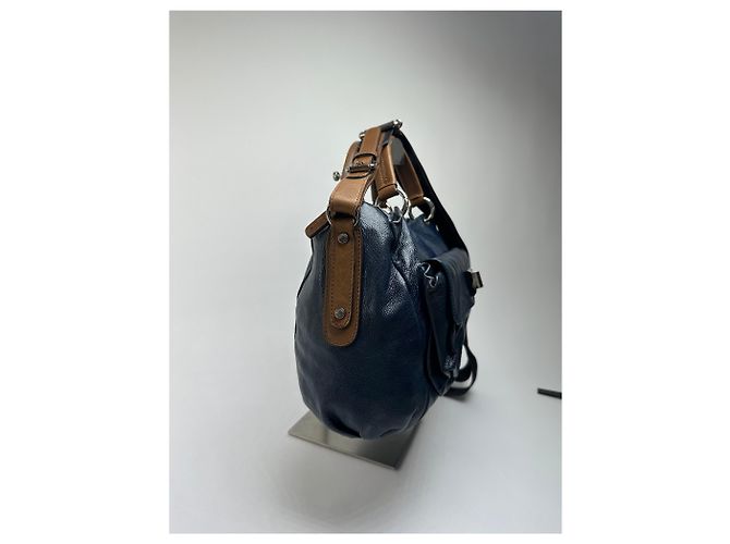 Sac à main structuré Vintage Marni avec poignée, fin 2000s, Navy - vue 6