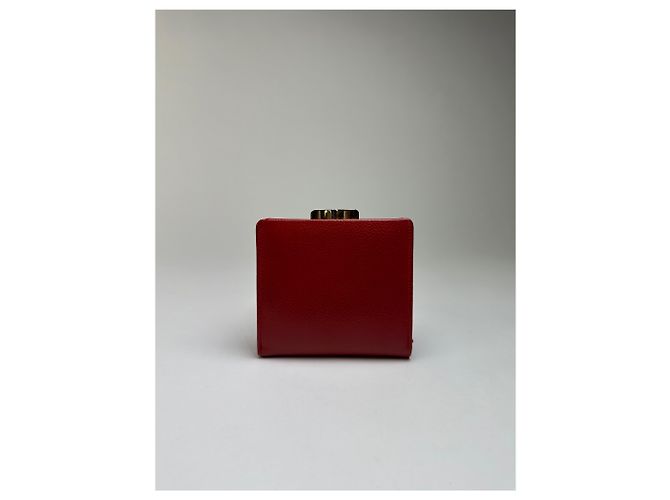 Vintage Givenchy 4G Logo Bifold Wallet Late 1970s Red - view 13