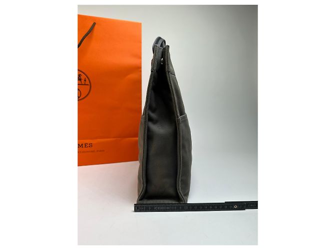 Vintage Hermès Troca Canvas Tote Ende der 1990er Olive Green - Ansicht 10