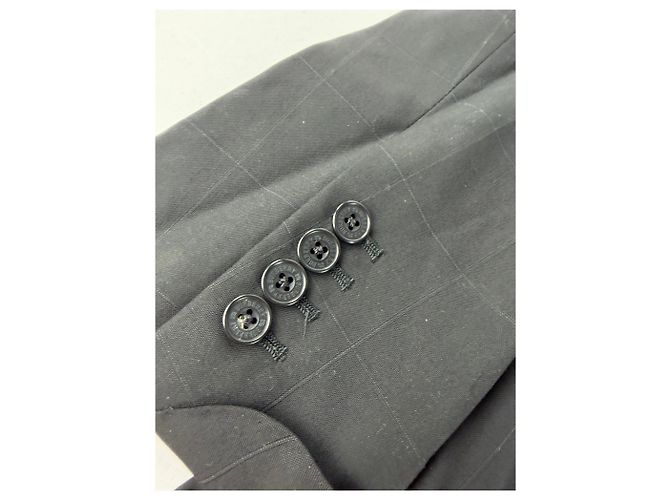 Vintage Burberry Herren-Wollanzug-Set, Anthrazit 38R - Ansicht 10