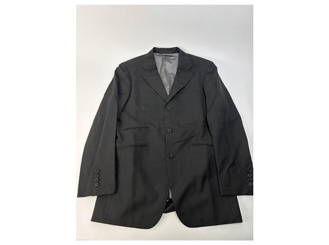 Vintage Burberry Herren-Wollanzug-Set, Anthrazit 38R - Ansicht 3