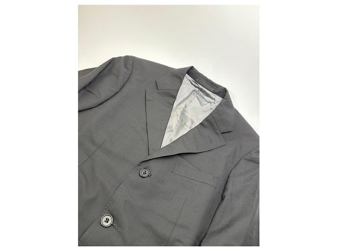 Vintage Burberry Herren-Wollanzug-Set, Anthrazit 38R - Ansicht 5