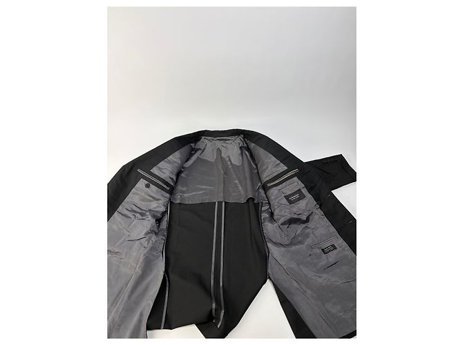 Vintage Burberry Herren-Wollanzug-Set, Anthrazit 38R - Ansicht 7