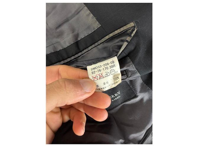 Vintage Burberry Herren-Wollanzug-Set, Anthrazit 38R - Ansicht 9