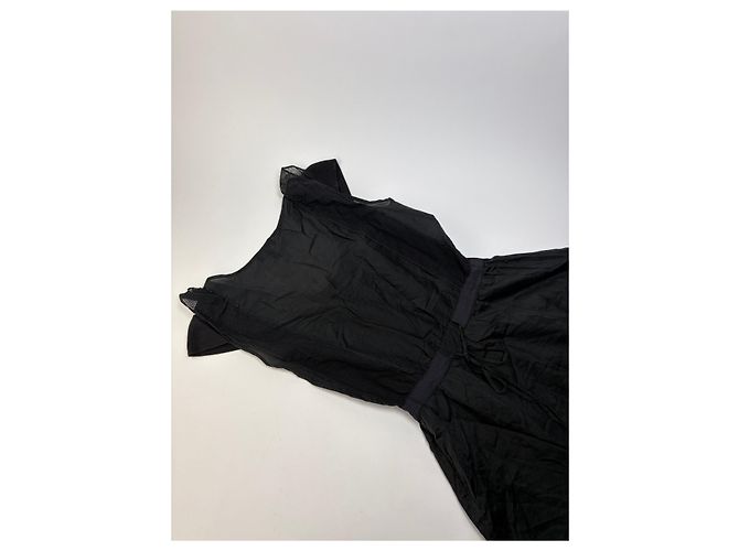 Abito Vintage Giorgio Armani in Cotone e Seta Nero S - vista 11