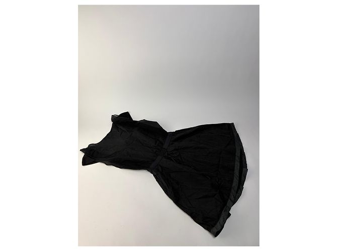 Abito Vintage Giorgio Armani in Cotone e Seta Nero S - vista 2