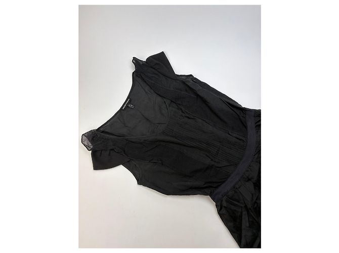 Abito Vintage Giorgio Armani in Cotone e Seta Nero S - vista 4