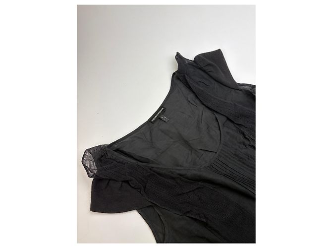 Abito Vintage Giorgio Armani in Cotone e Seta Nero S - vista 6