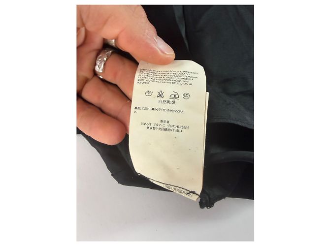 Abito Vintage Giorgio Armani in Cotone e Seta Nero S - vista 7