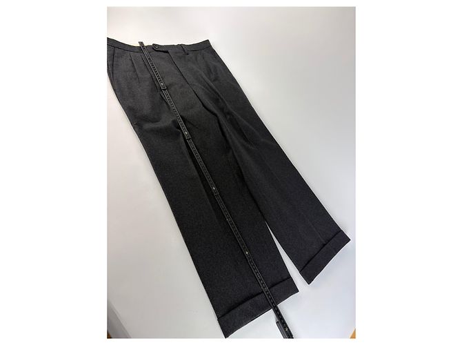 Vintage Givenchy Herren zweireihiger Wollblazer & Hose Dunkelgrau L - Ansicht 11