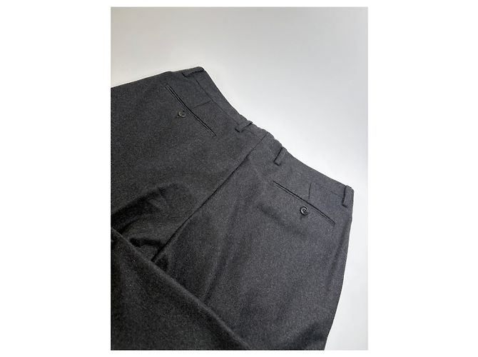 Vintage Givenchy Herren zweireihiger Wollblazer & Hose Dunkelgrau L - Ansicht 14