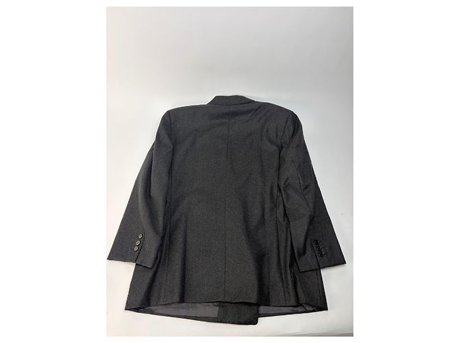 Vintage Givenchy Herren zweireihiger Wollblazer & Hose Dunkelgrau L - Ansicht 4