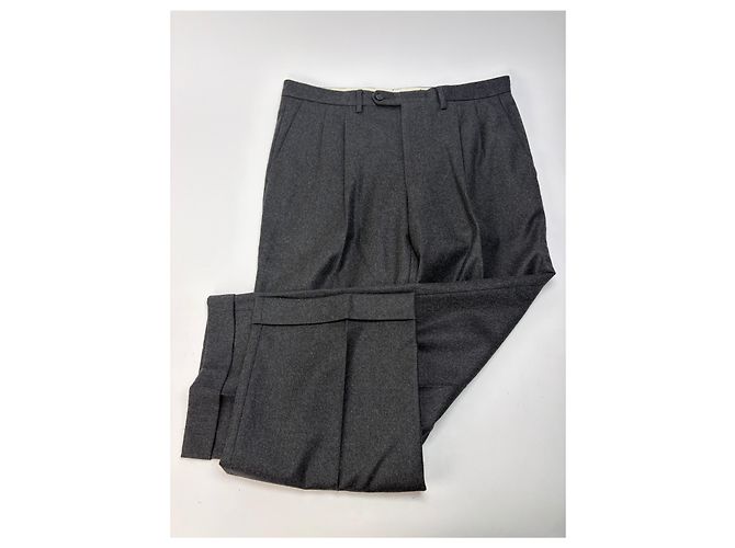 Vintage Givenchy Herren zweireihiger Wollblazer & Hose Dunkelgrau L - Ansicht 9
