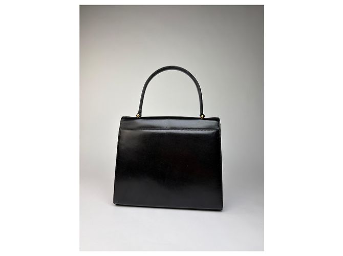 Vintage Givenchy Structured Top-Handle Bag Late 1970s Black - view 2