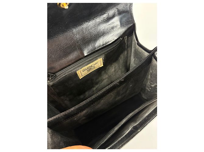 Vintage Givenchy Structured Top-Handle Bag Late 1970s Black - view 3