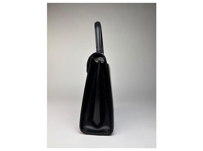 Vintage Givenchy Structured Top-Handle Bag Late 1970s Black - view 4