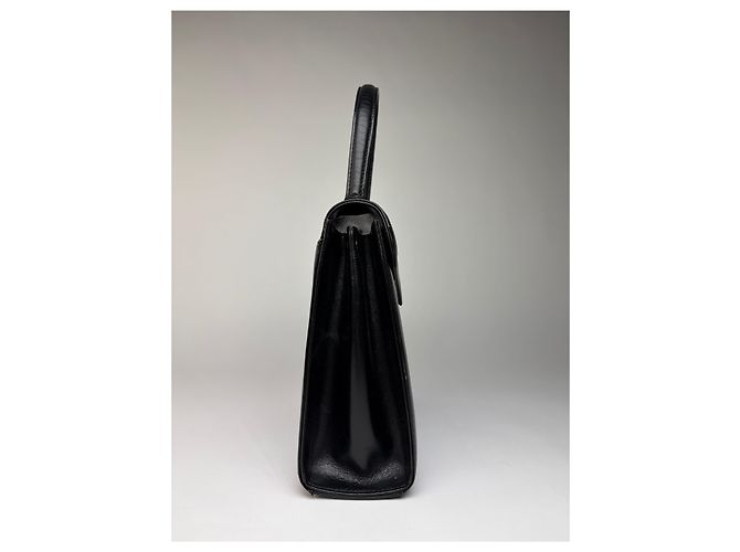 Vintage Givenchy Structured Top-Handle Bag Late 1970s Black - view 6