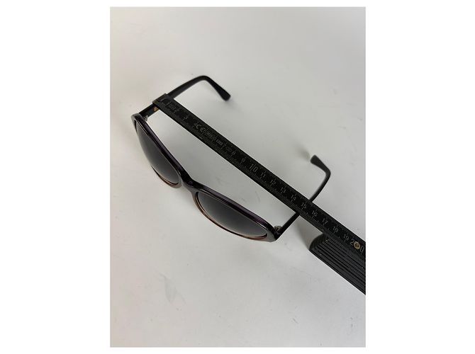 Vintage Marni Sonnenbrille mit Gradient-Rahmen c. 2010s Brown Black - Ansicht 7