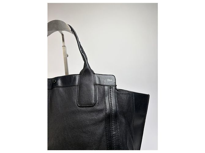 Vintage Chloé Edith Structured Top-Handle Bag Black - view 12