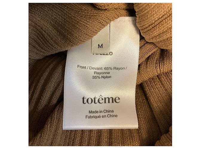 Totême Toteme Arezzo Rippstrick-Midikleid Light Brown - Ansicht 5