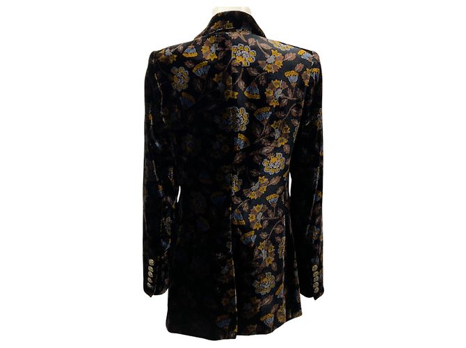 Giacca Dickey in velluto floreale Long & Lean Veronica Beard Nero Multi - vista 3