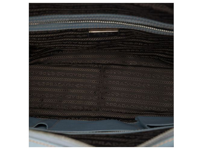 Borsa business Prada Saffiano blu - vista 4