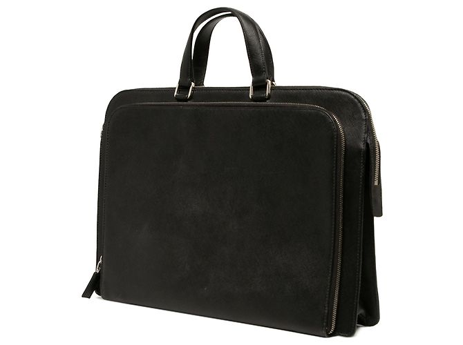 Borsa da viaggio Prada Saffiano nera, borsa business - vista 3