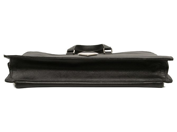 Borsa da viaggio Prada Saffiano nera, borsa business - vista 4