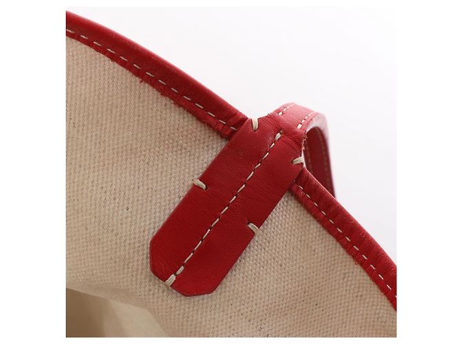 Borsa a spalla Goyard Saint Louis PM in PVC e pelle rossa - vista 11