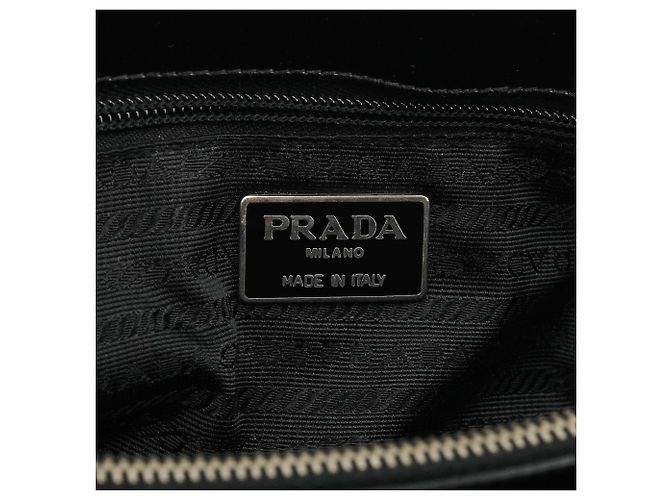 Prada Borsa Tote Carolyn Bessette Kennedy 1995 Black Spazzolato - vista 12